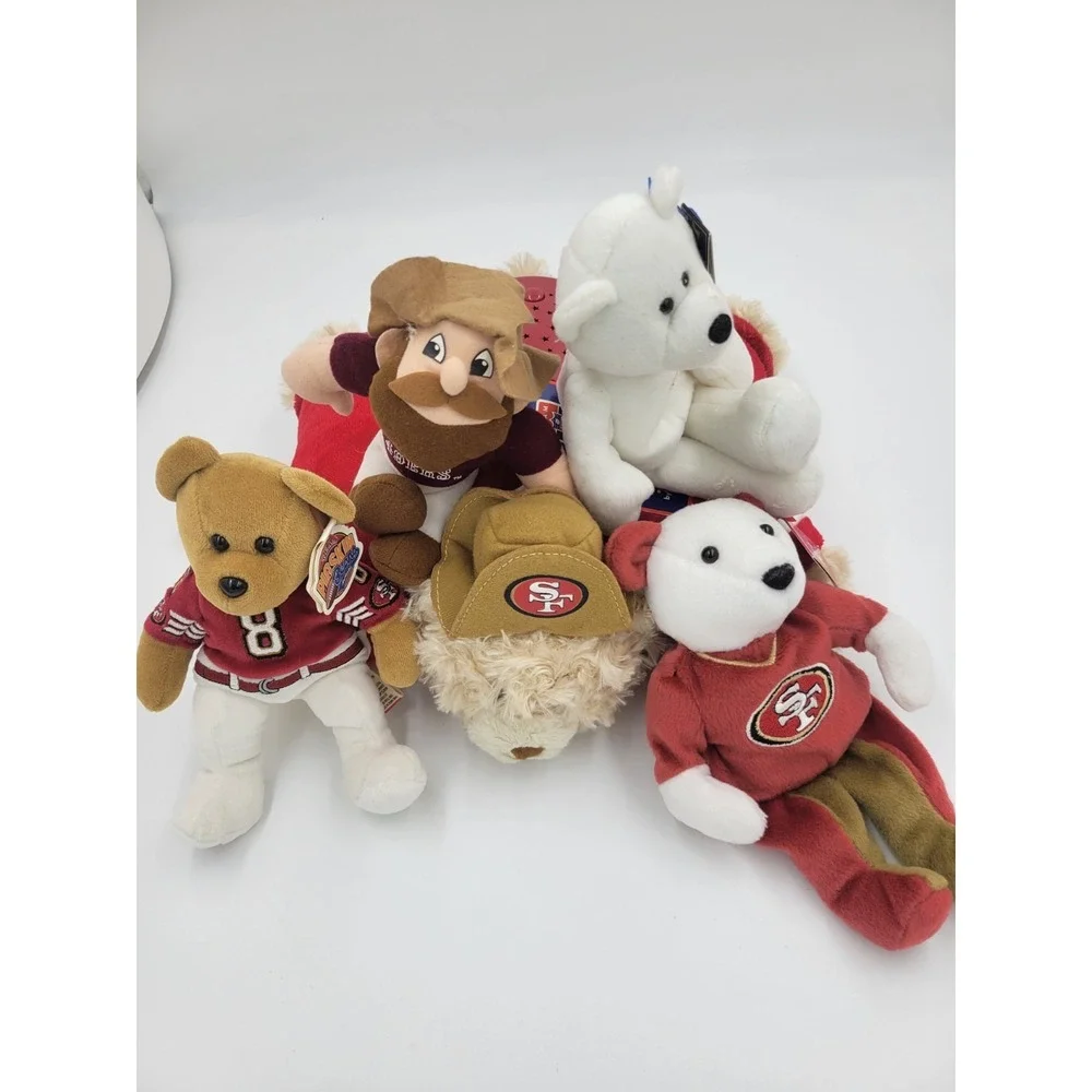Vintage 90s San Francisco 49ers Plush NFL‎ Lot of 5